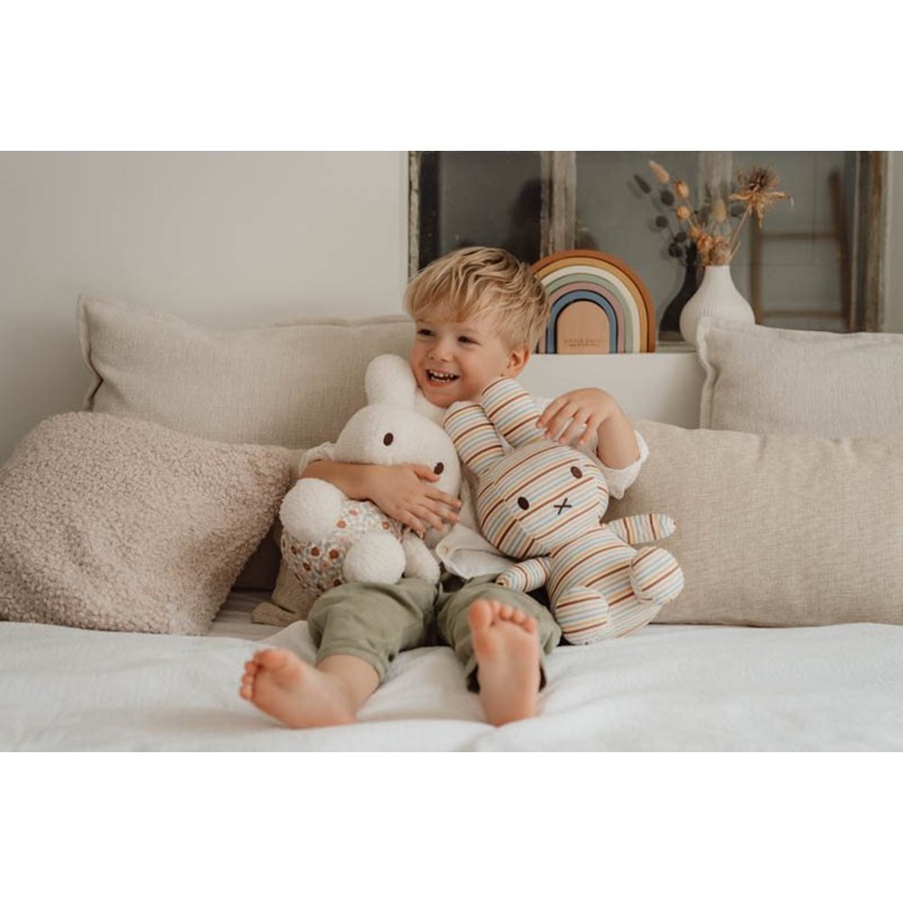 Little Dutch x Miffy Cuddly Soft Toy – Vintage Sunny Stripes (35 cm)