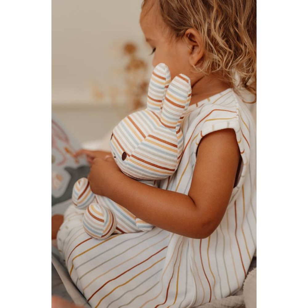 Little Dutch x Miffy Cuddly Soft Toy – Vintage Sunny Stripes All-over