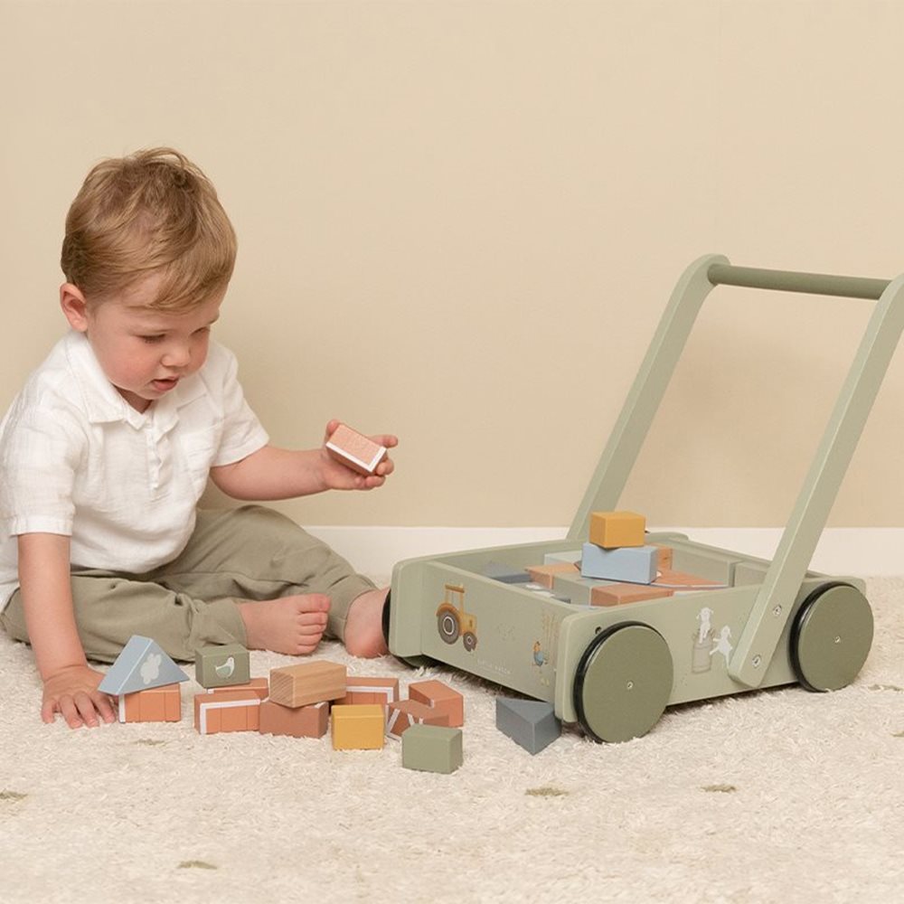 Little Dutch Baby Walker with Blocks – Little Farm