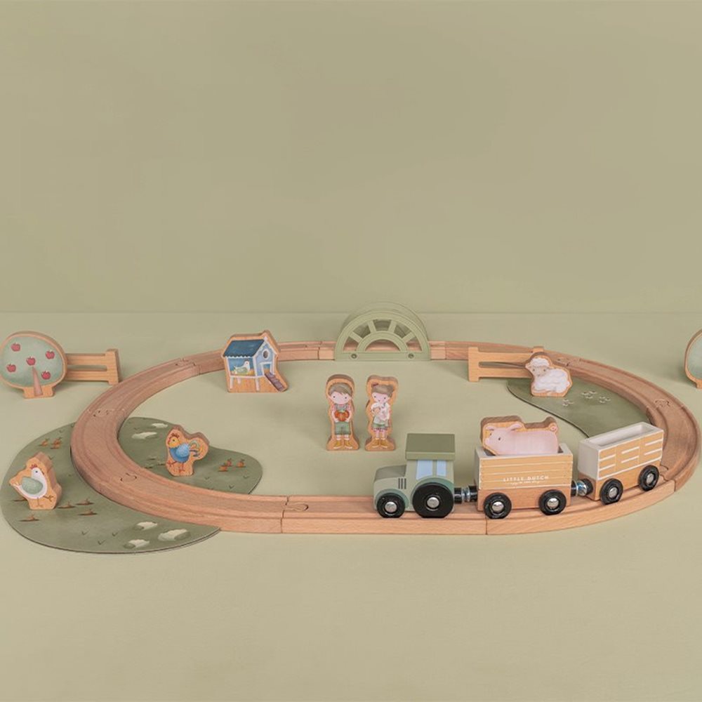 Little Dutch Wooden Train Track – Little Farm