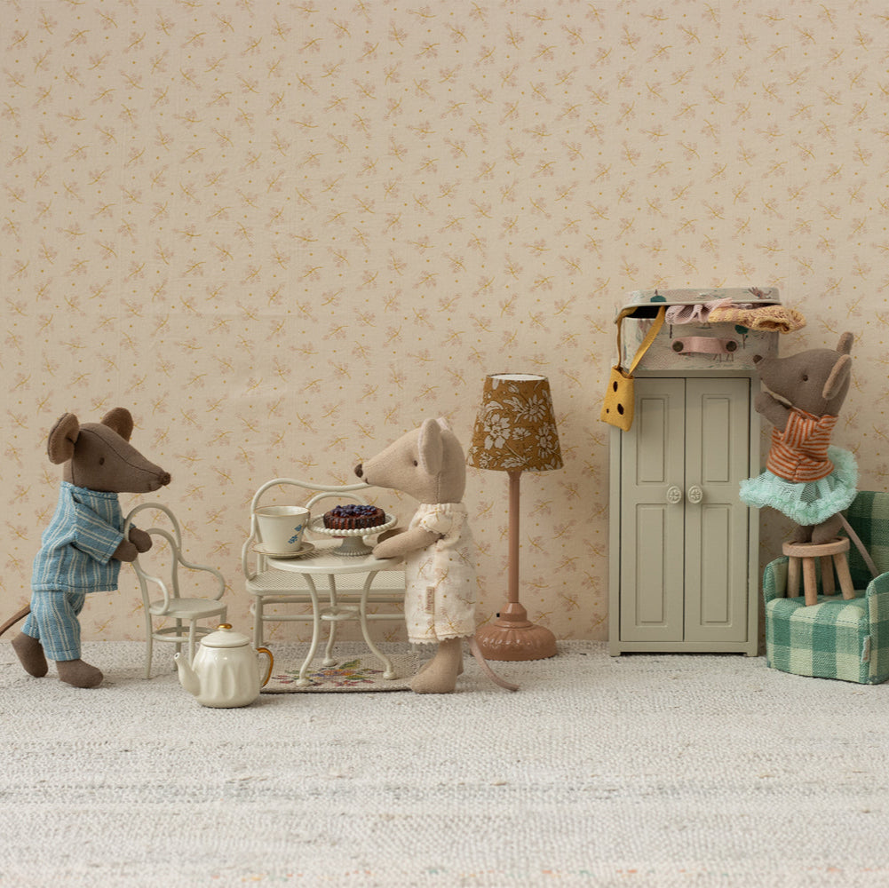 Maileg Miniature Mouse Café Set – Brother & Sister Edition (Off White)