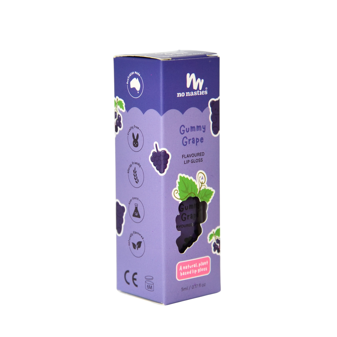 No Nasties Kids Lip Gloss Wand – Gummy Grape