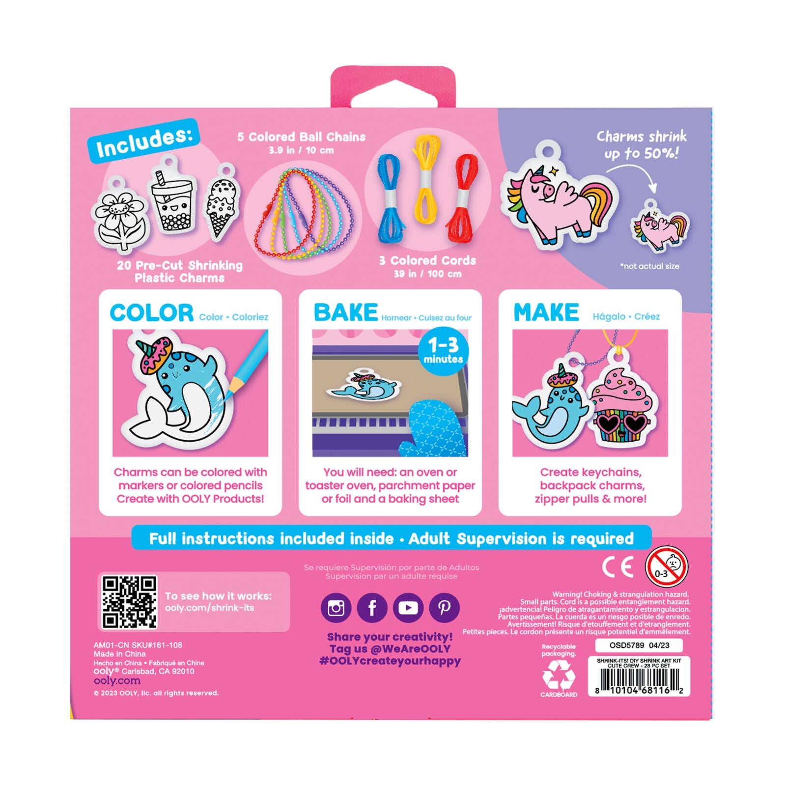 OOLY Shrink-its! DIY Shrink Art Kit – Cute Crew