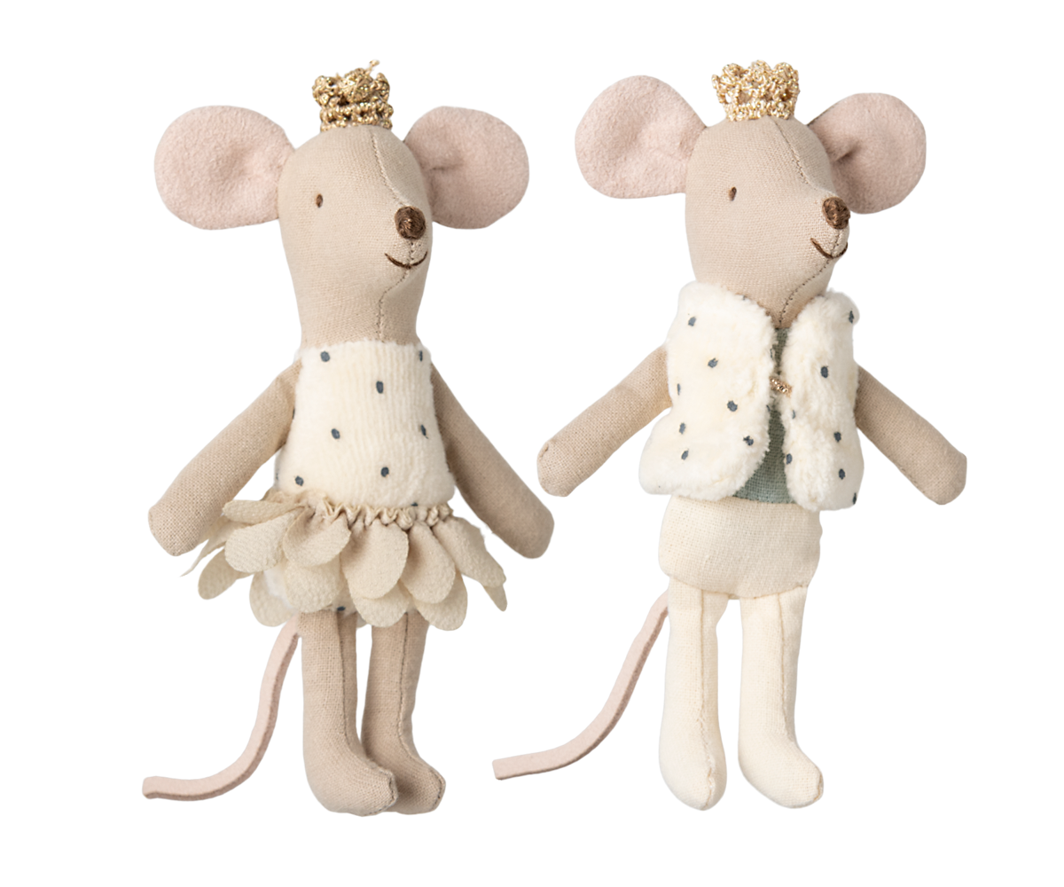 Maileg Royal Twin Mice in Matchbox – Little Sister & Brother