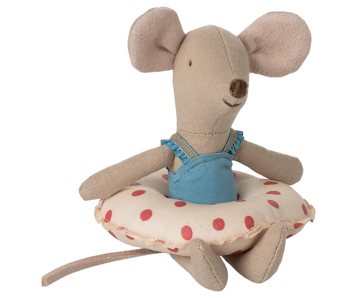 Maileg Beach Mouse with Red Dot Float – Littler Sister