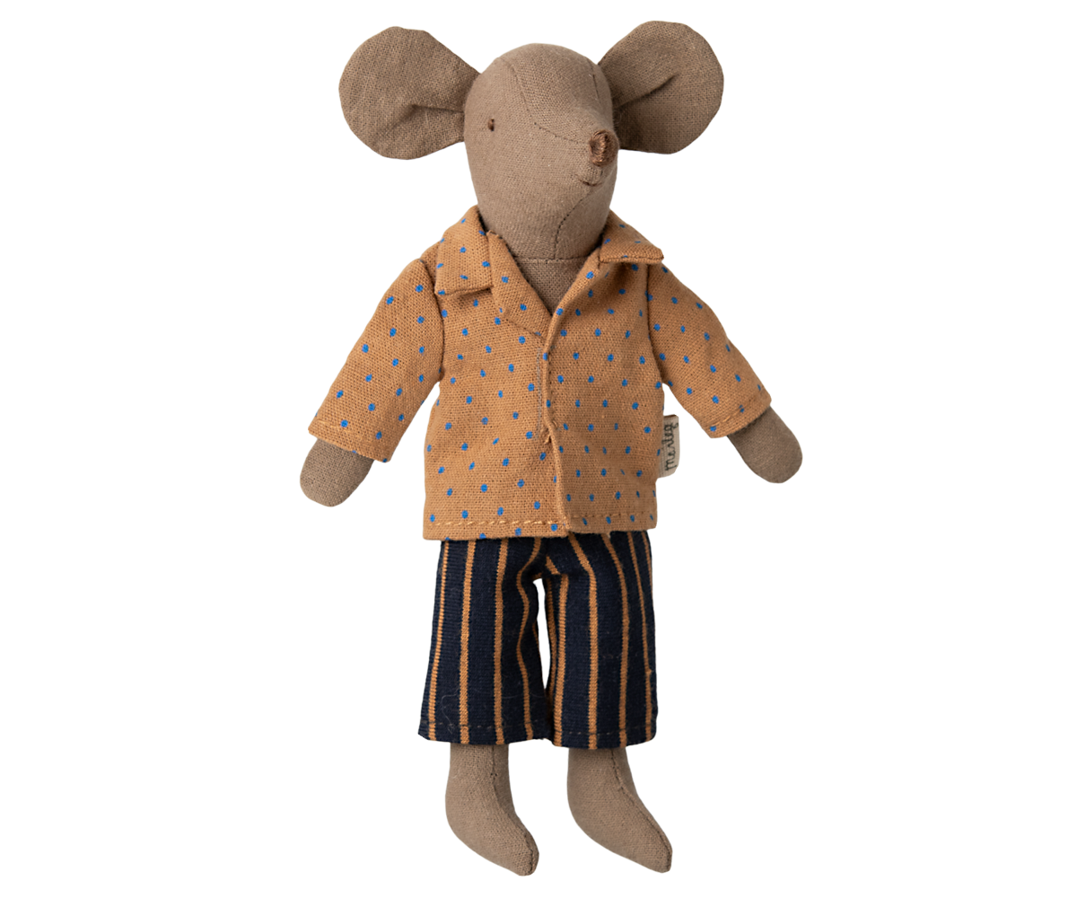 Maileg Mouse Shirt & Striped Pants – Dad Mouse