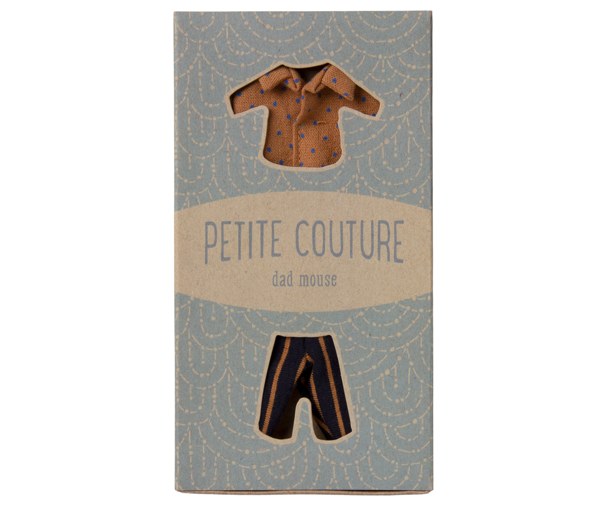 Maileg Mouse Shirt & Striped Pants – Dad Mouse