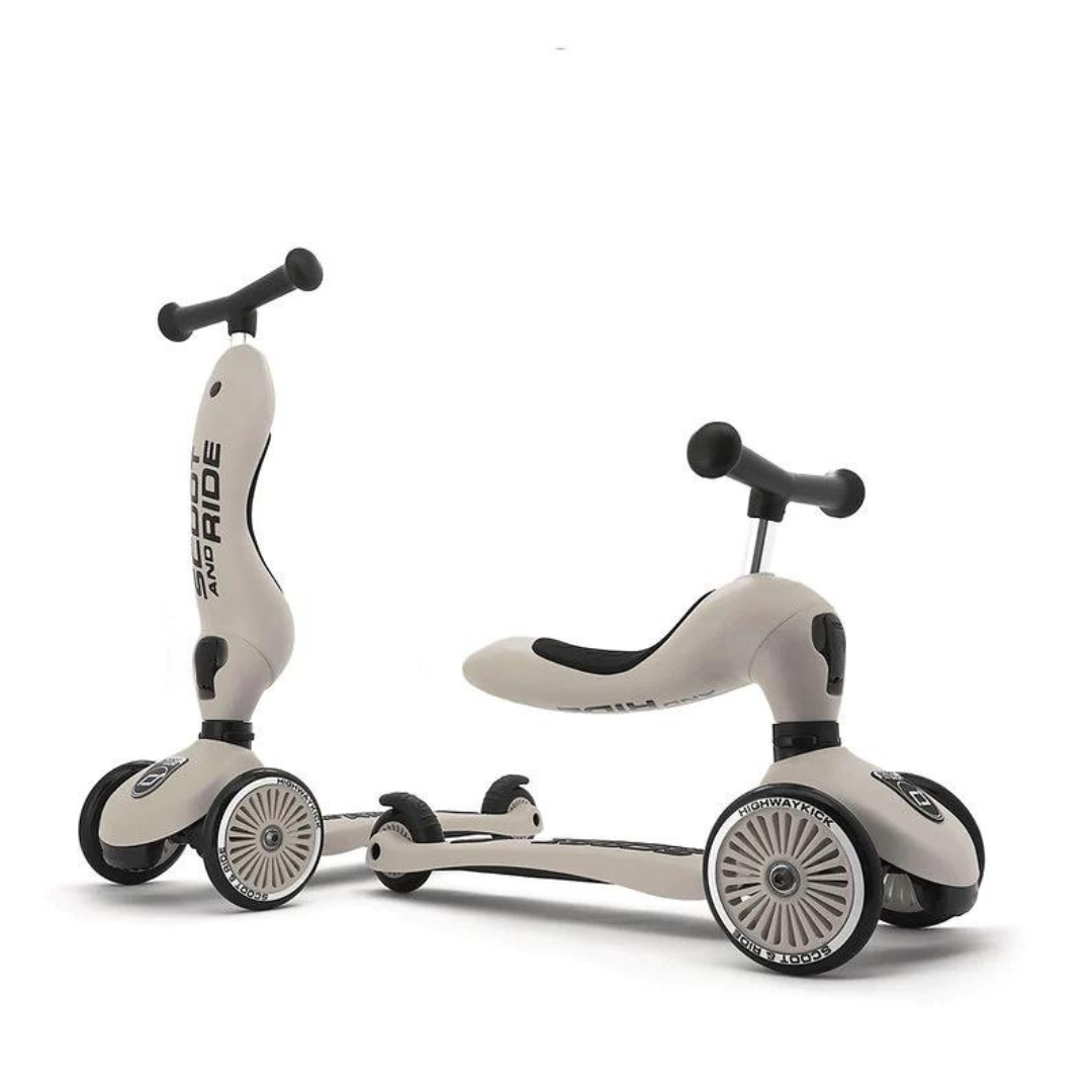 Scoot And Ride 2-in-1 Balance Bike & Scooter Highwaykick 1 – Ash