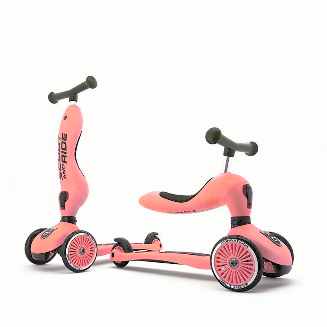 Scoot And Ride 2-in-1 Balance Bike & Scooter Highwaykick 1 – Peach