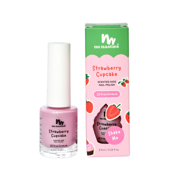 No Nasties Kids Scented Scratch-Off Nail Polish – Strawberry Cupcake