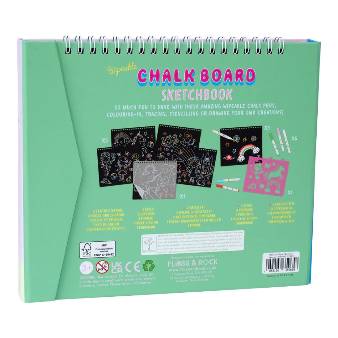 Floss & Rock Chalkboard Sketchbook – Rainbow Fairy