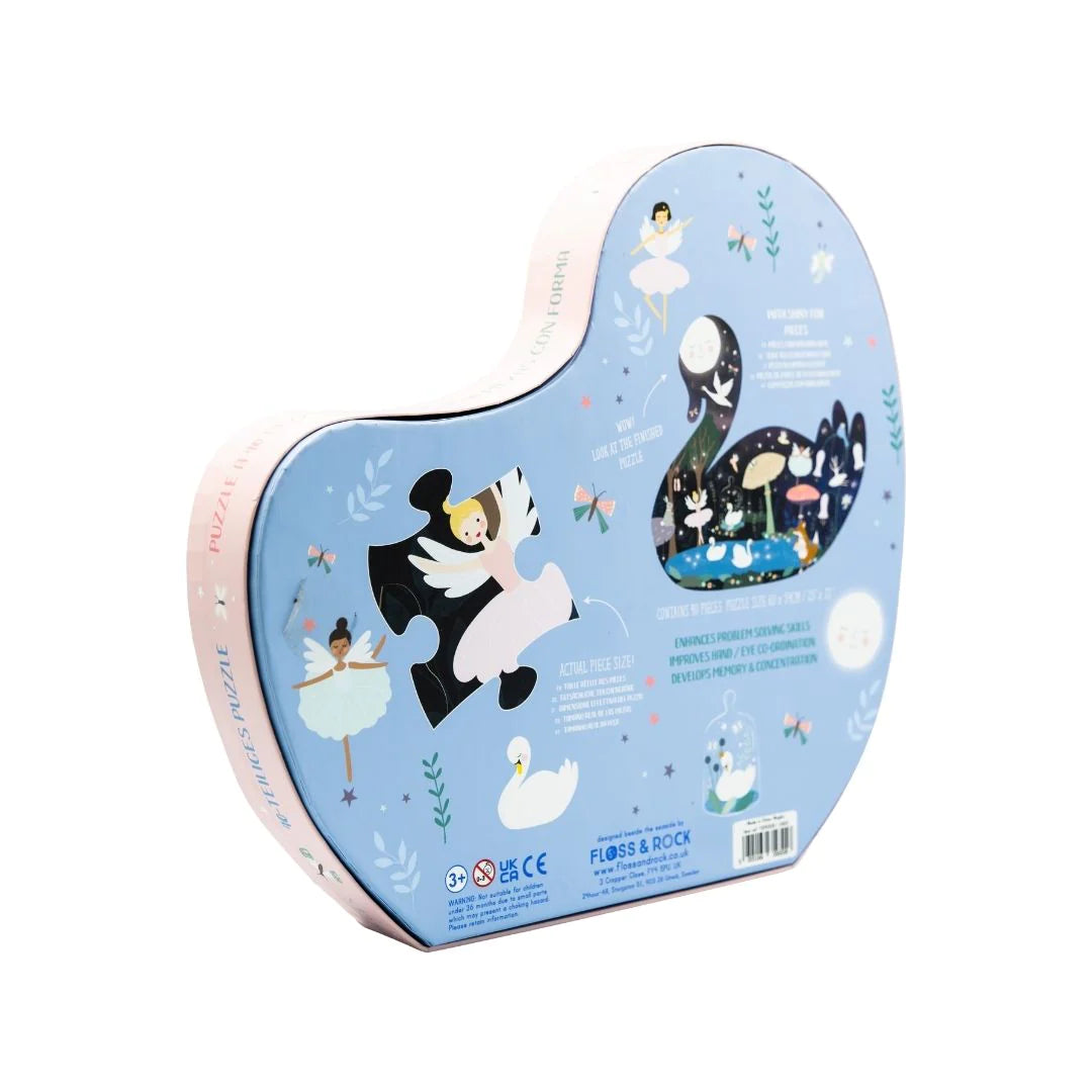 Floss & Rock Enchanted Swan Shaped Puzzle – 40 Piece