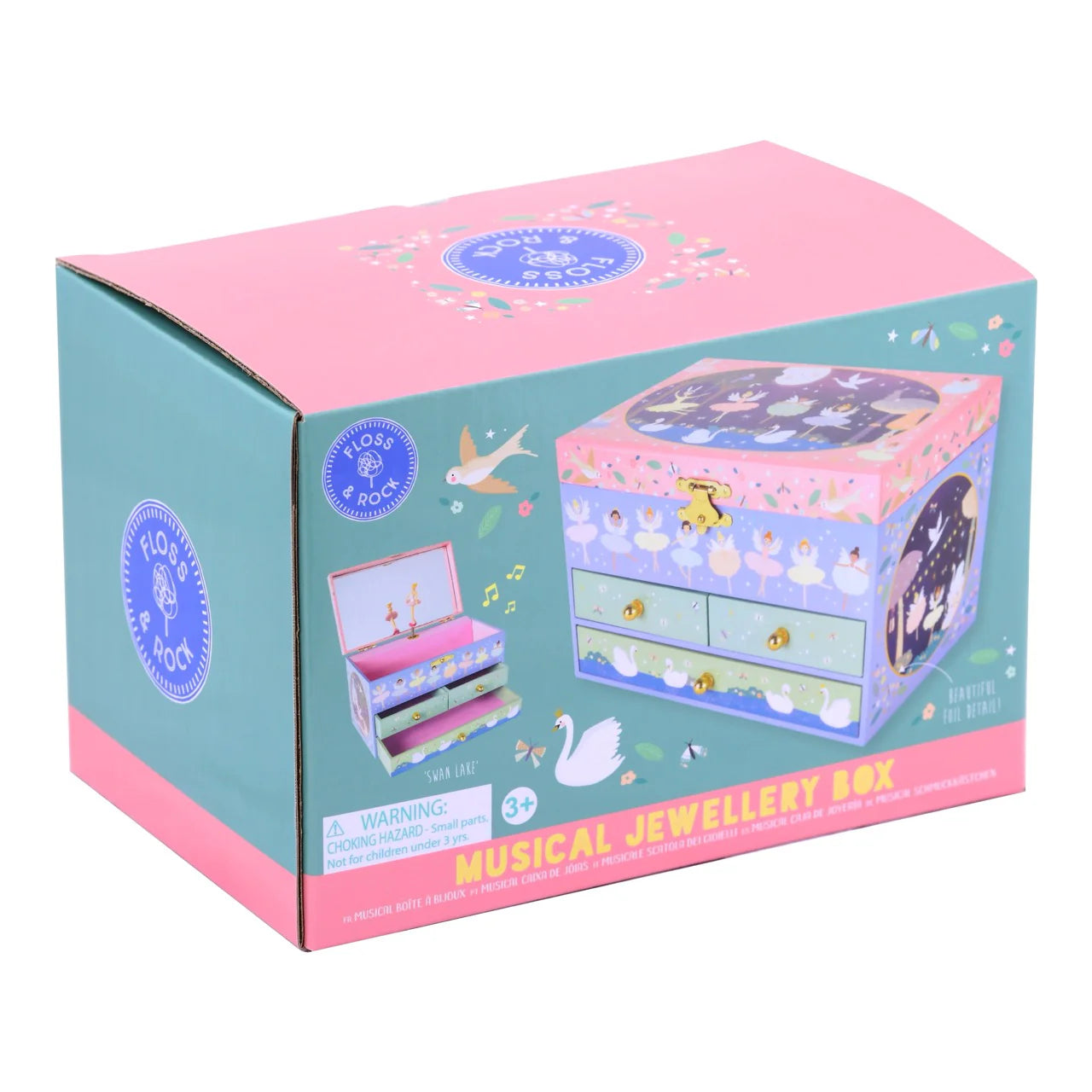Floss & Rock Musical Jewellery Box with Drawers – Enchanted