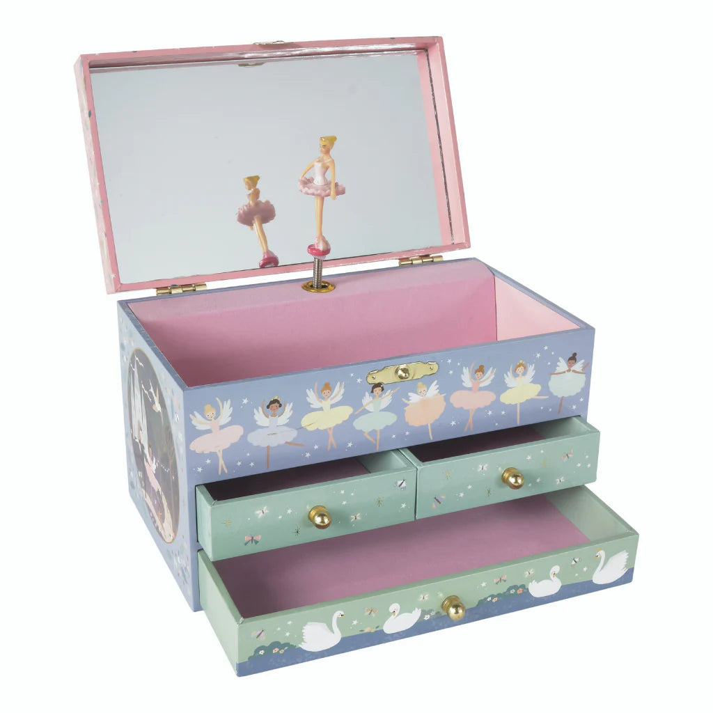 Floss & Rock Musical Jewellery Box with Drawers – Enchanted
