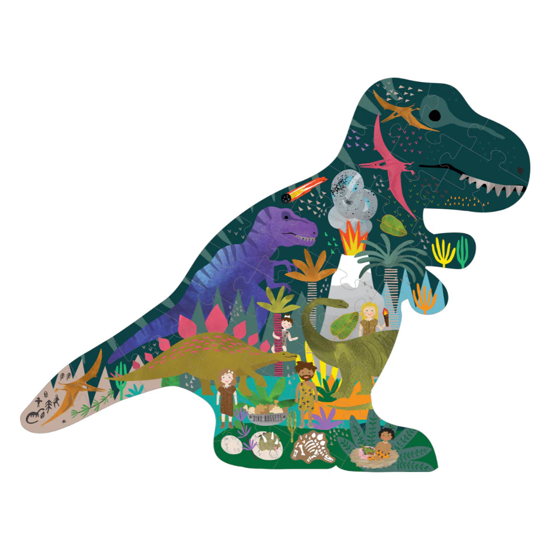 Floss & Rock Dinosaur Shaped Puzzle – 40 Piece