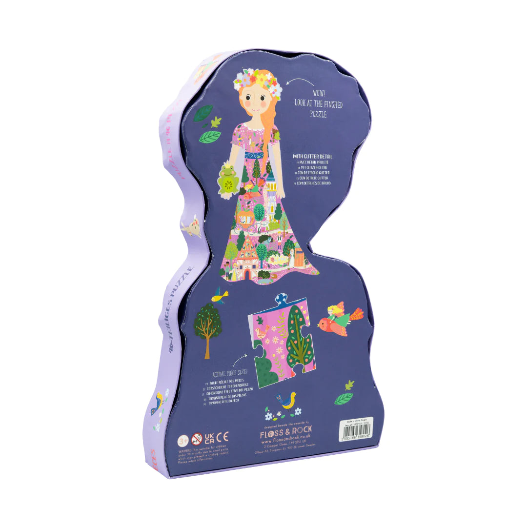 Floss & Rock Fairytale Princess Shaped Puzzle – 40 Piece