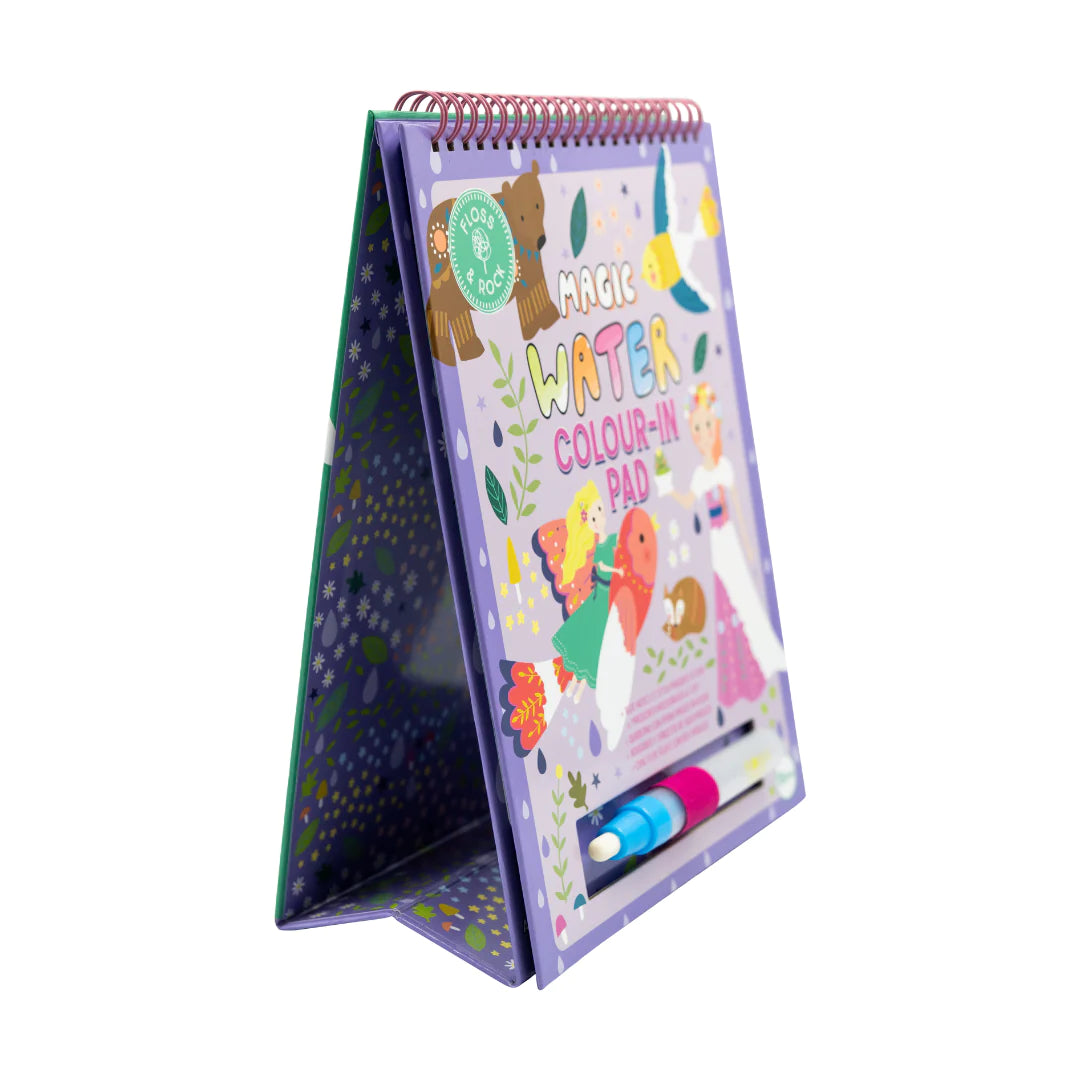 Floss & Rock Magic Colour Changing Water Card Easel & Pen – Fairy Tale