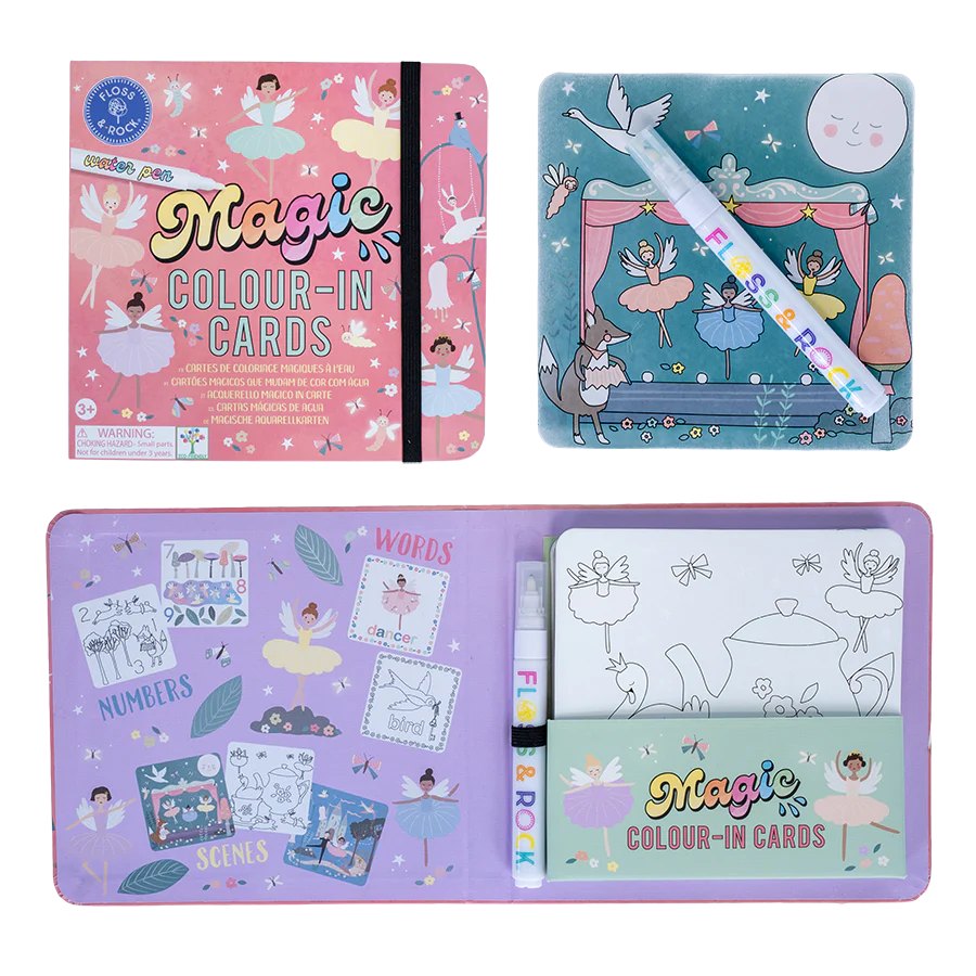 Floss & Rock Magic Colour Changing Water Cards – Enchanted