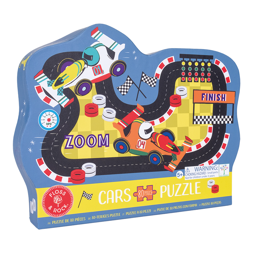 Floss & Rock Cars Shaped Puzzle – 80 Piece