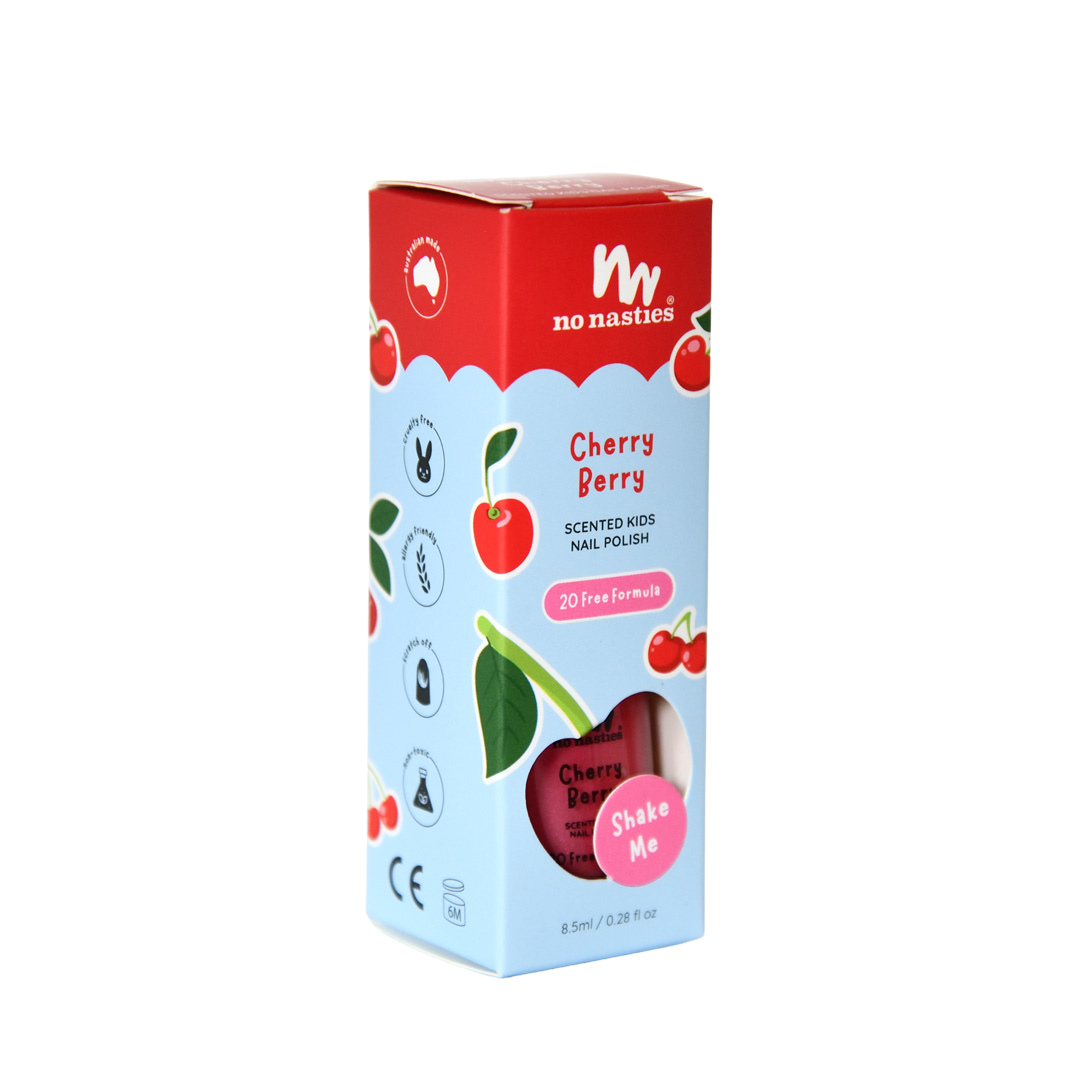 No Nasties Kids Scented Scratch-Off Nail Polish – Cherry Berry