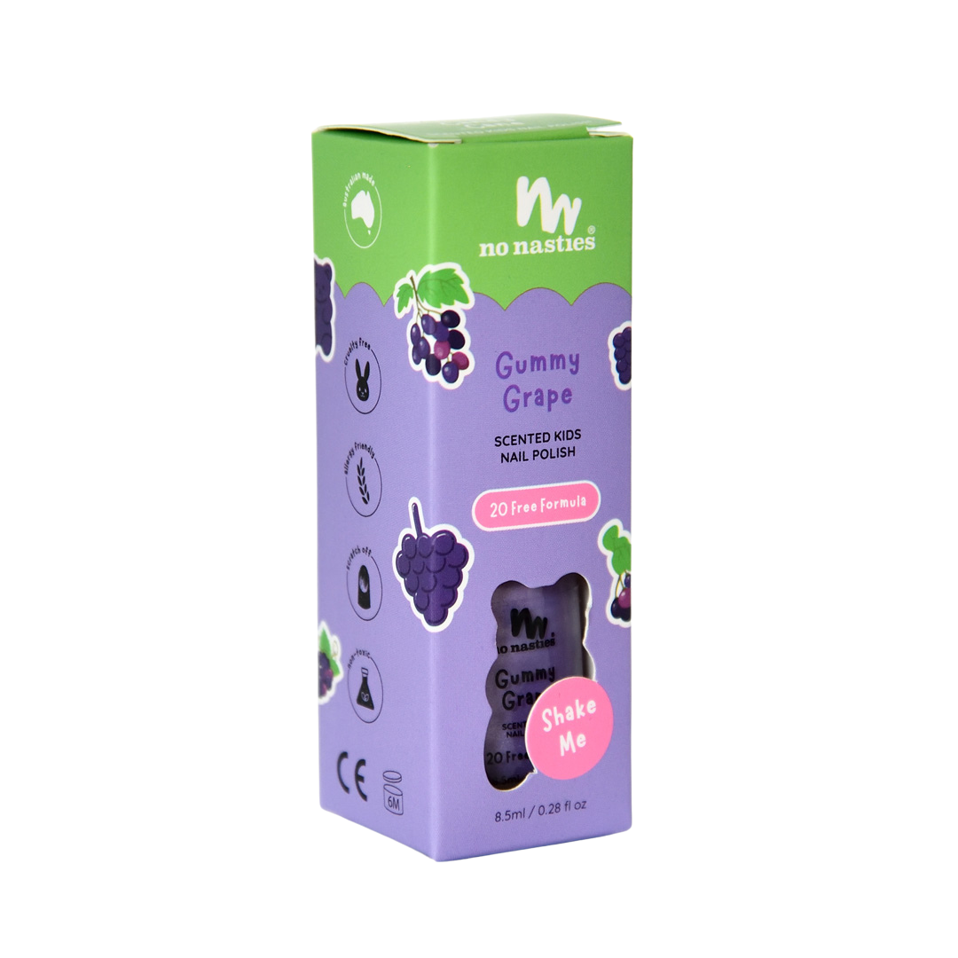 No Nasties Kids Scented Scratch-Off Nail Polish – Gummy Grape
