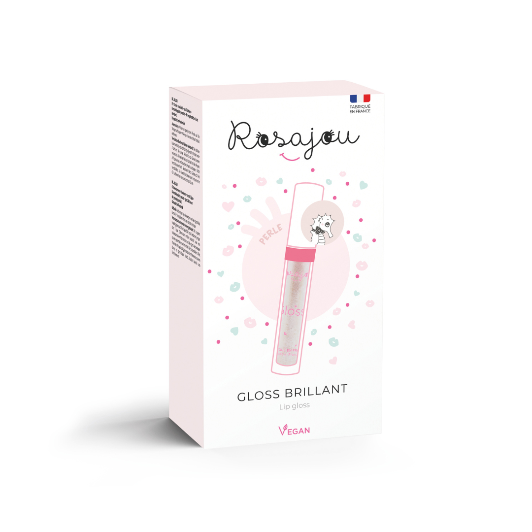 Rosajou Lip Gloss & Peel Off Nail Polish Duo – Pearl