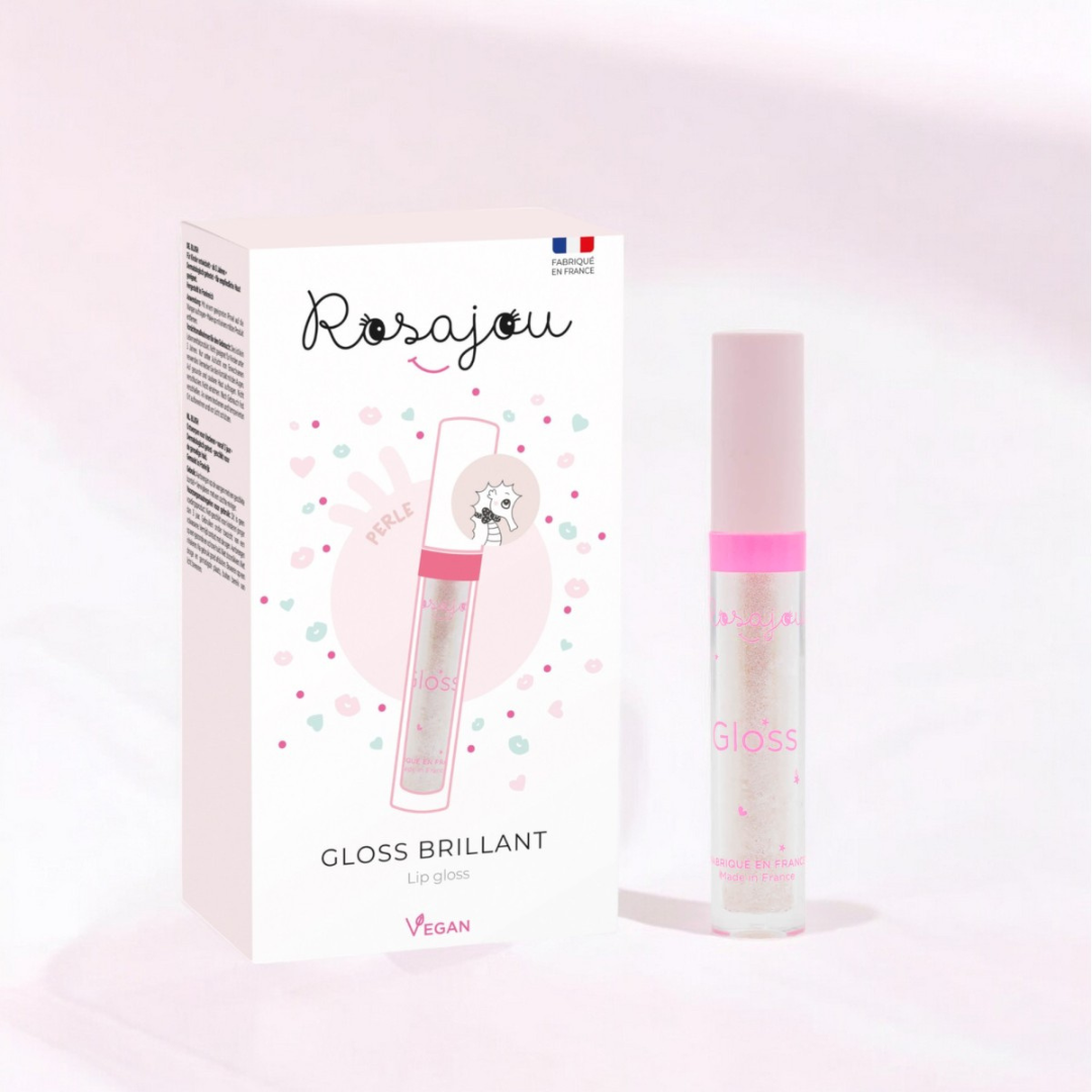 Rosajou Lip Gloss & Peel Off Nail Polish Duo – Pearl