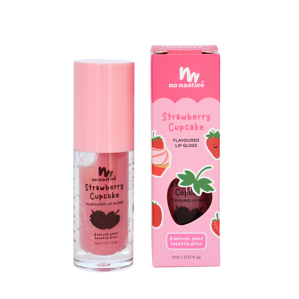 No Nasties Kids Lip Gloss Wand – Strawberry Cupcake