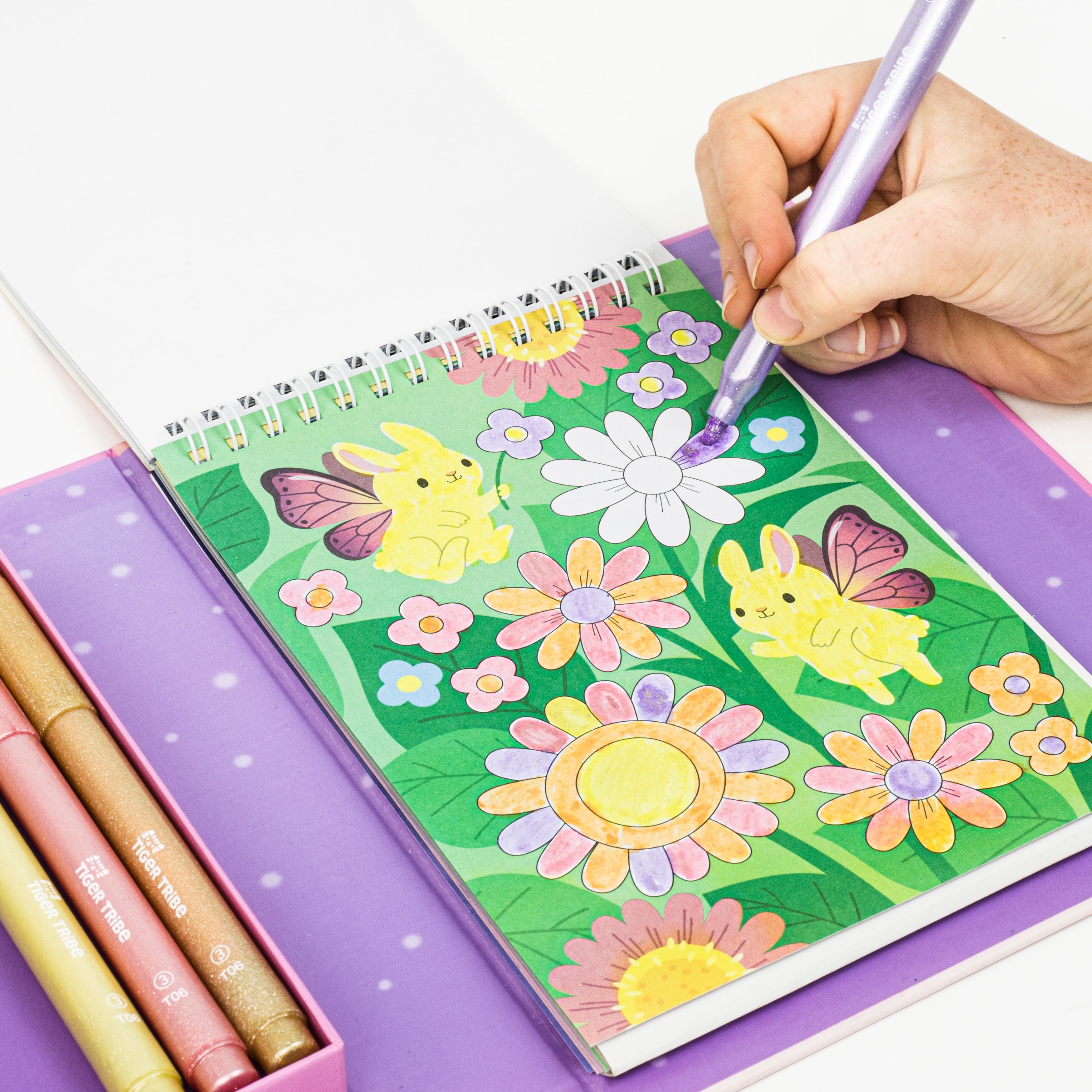 Tiger Tribe Shimmer Colouring Set – Little Fairy Land