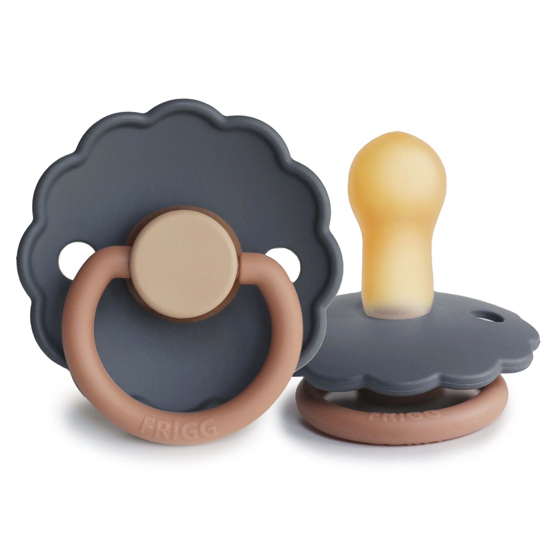FRIGG Daisy Colourblock Round Latex Pacifier – Aurora