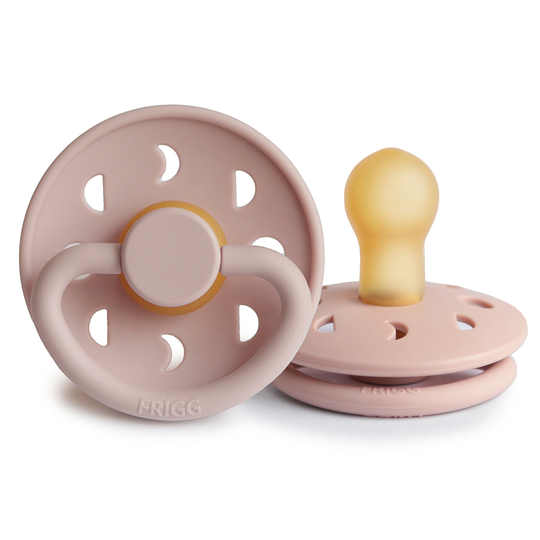 FRIGG Moon Phase Round Latex Pacifier – Blush