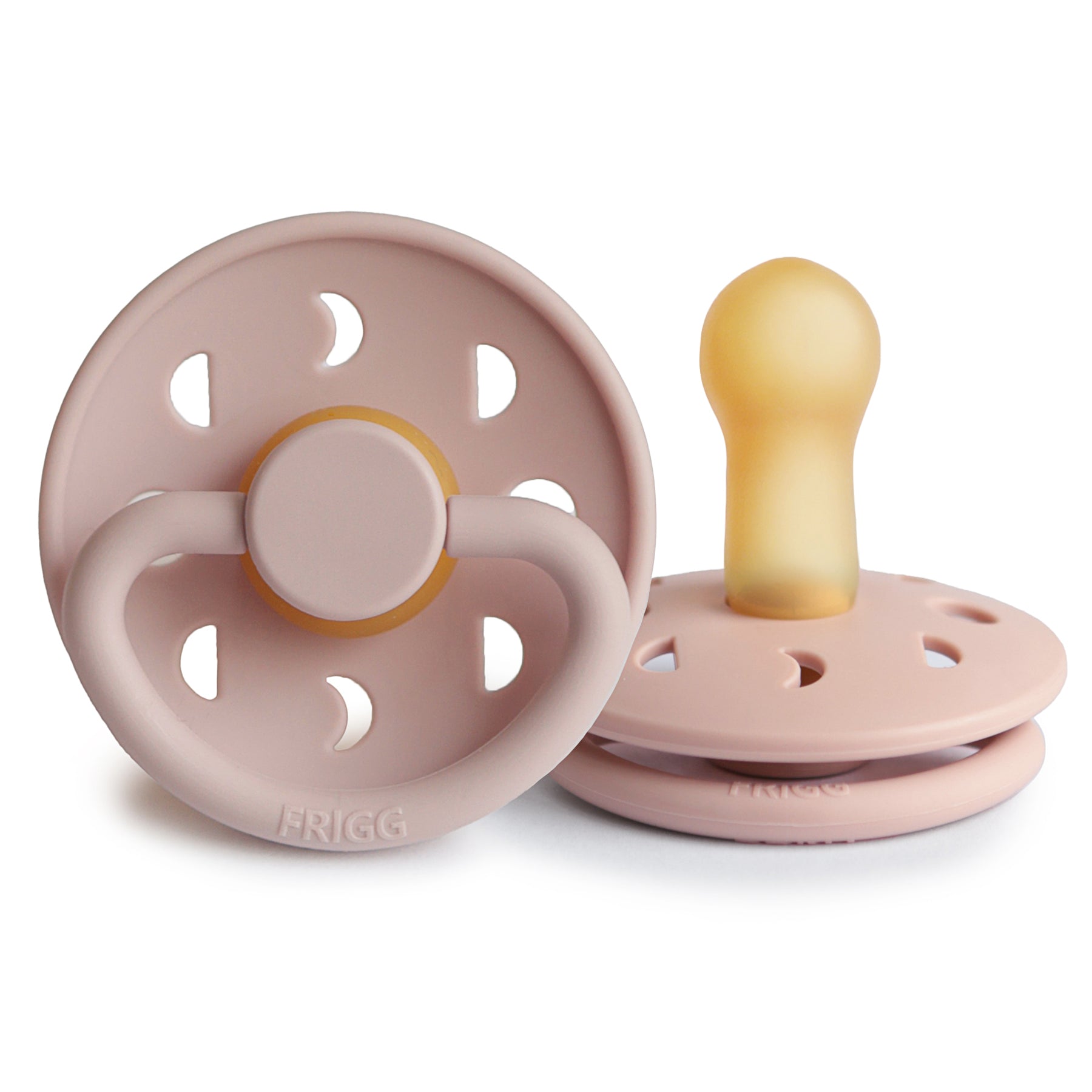 FRIGG Moon Phase Round Latex Pacifier – Blush