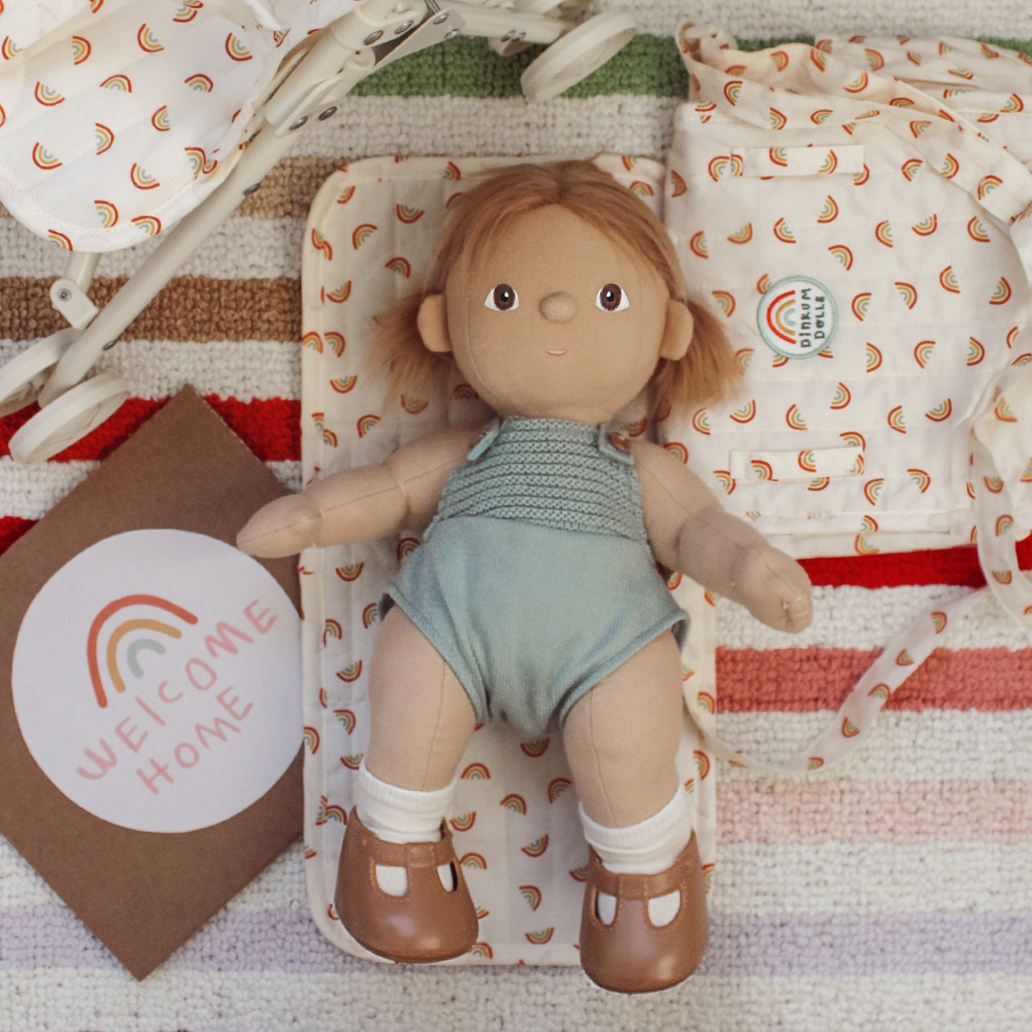 Olli Ella Carrie Convertible Changing Set – Rainbow