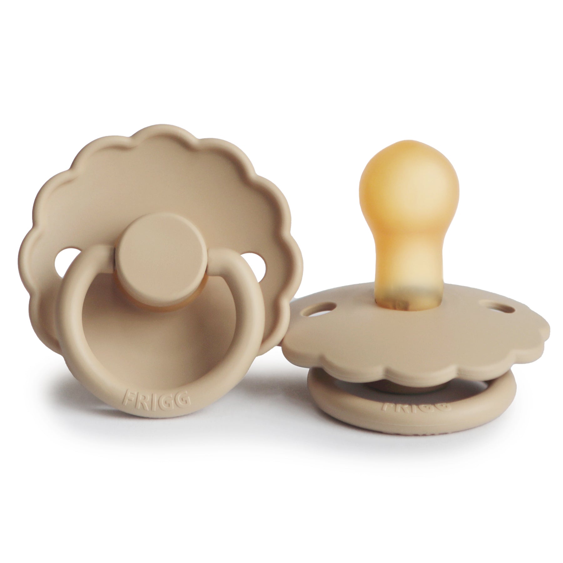 FRIGG Daisy Round Latex Pacifier – Croissant