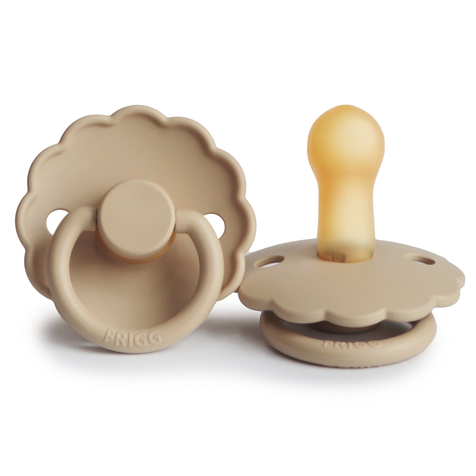 FRIGG Daisy Round Latex Pacifier – Croissant