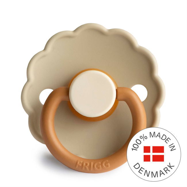 FRIGG Daisy Colourblock Round Latex Pacifier – Desert