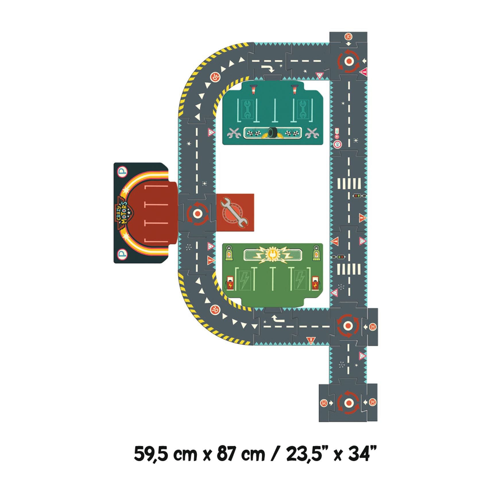 Djeco Crazy Motors Giant Puzzle – City Circuit