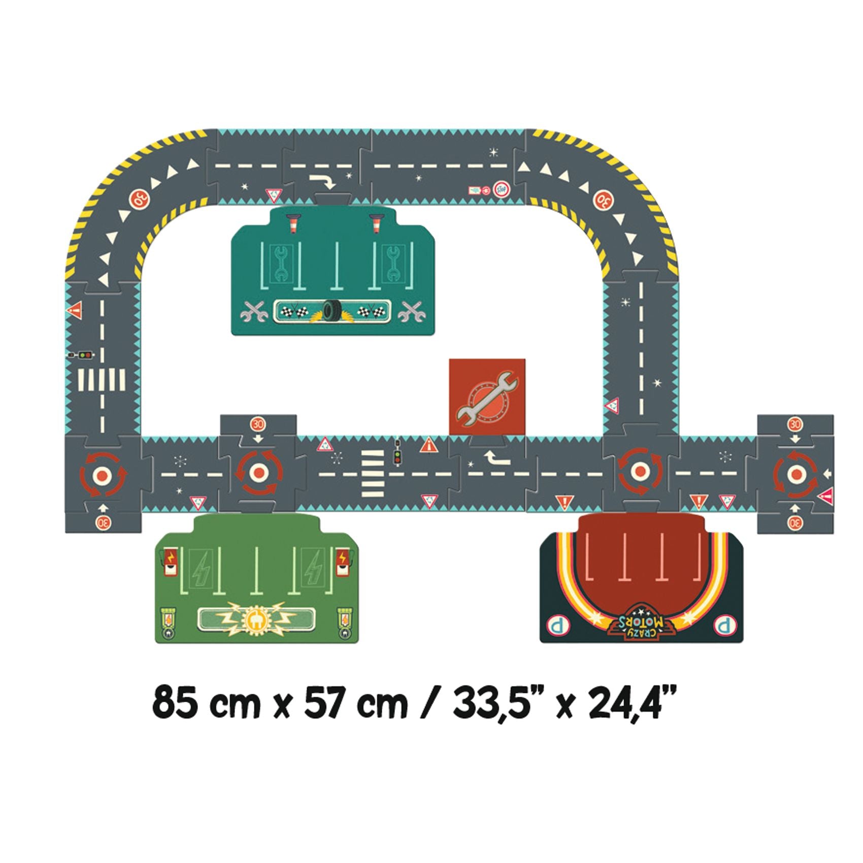 Djeco Crazy Motors Giant Puzzle – City Circuit