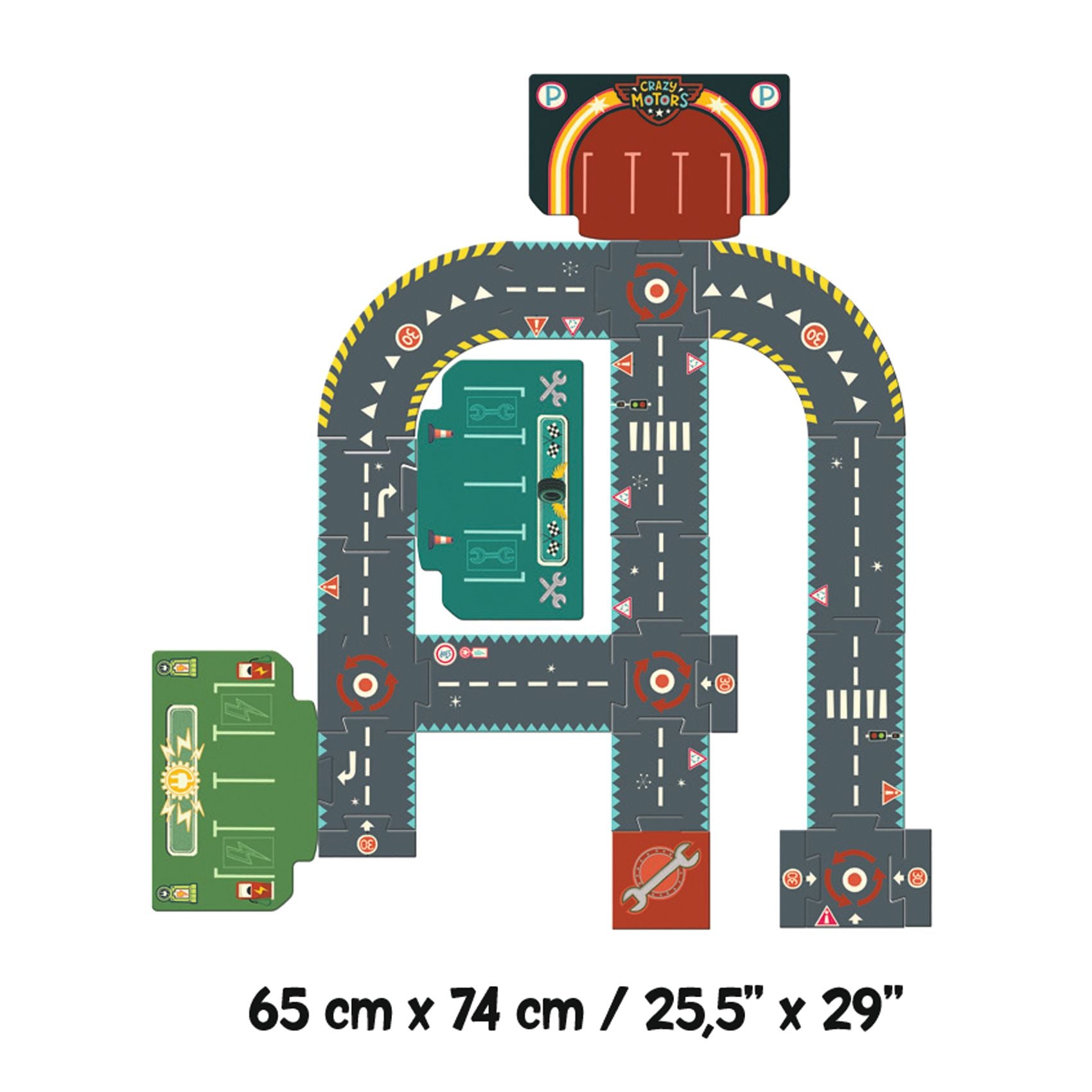 Djeco Crazy Motors Giant Puzzle – City Circuit