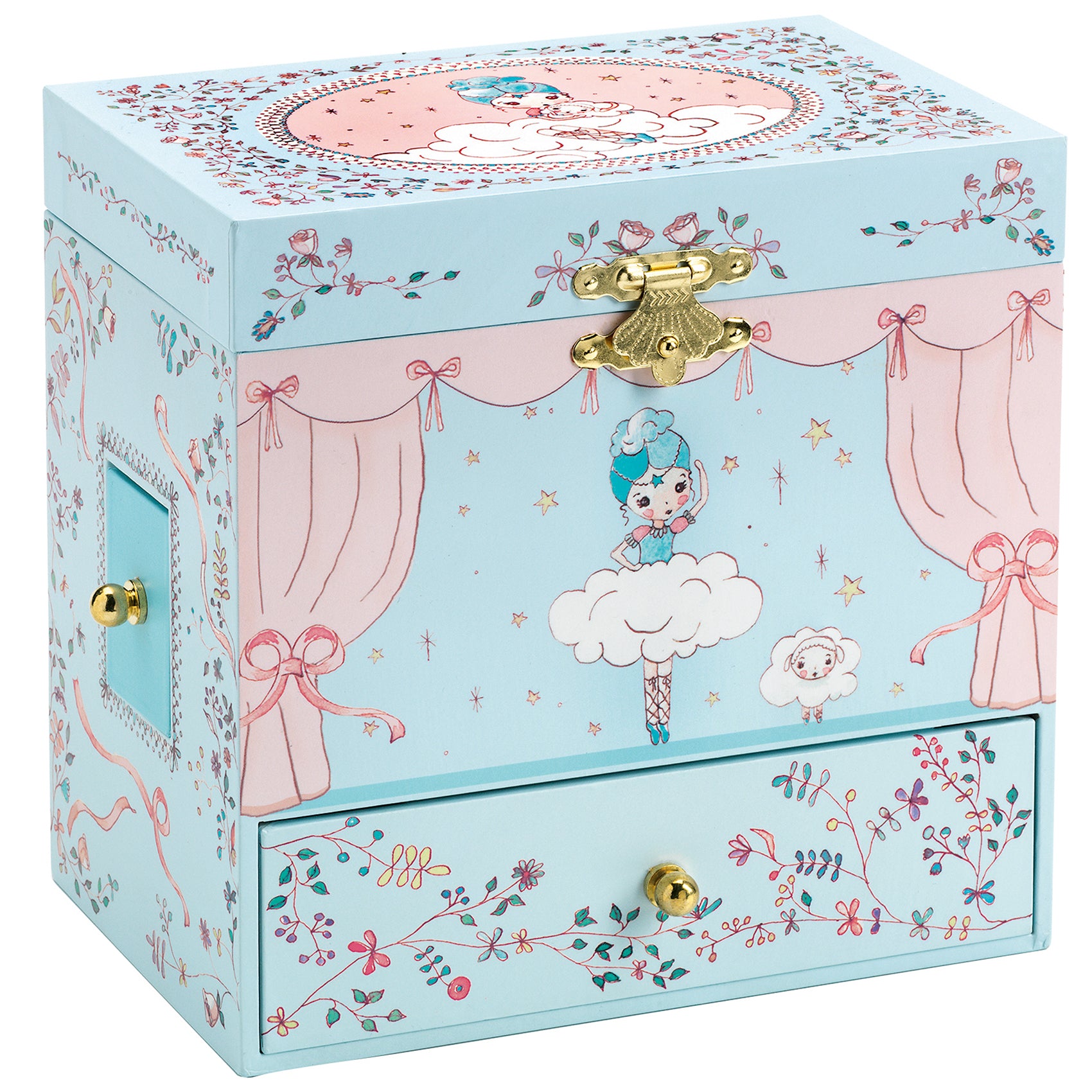 Djeco Wooden Musical Jewellery Box – Ballerina on Stage