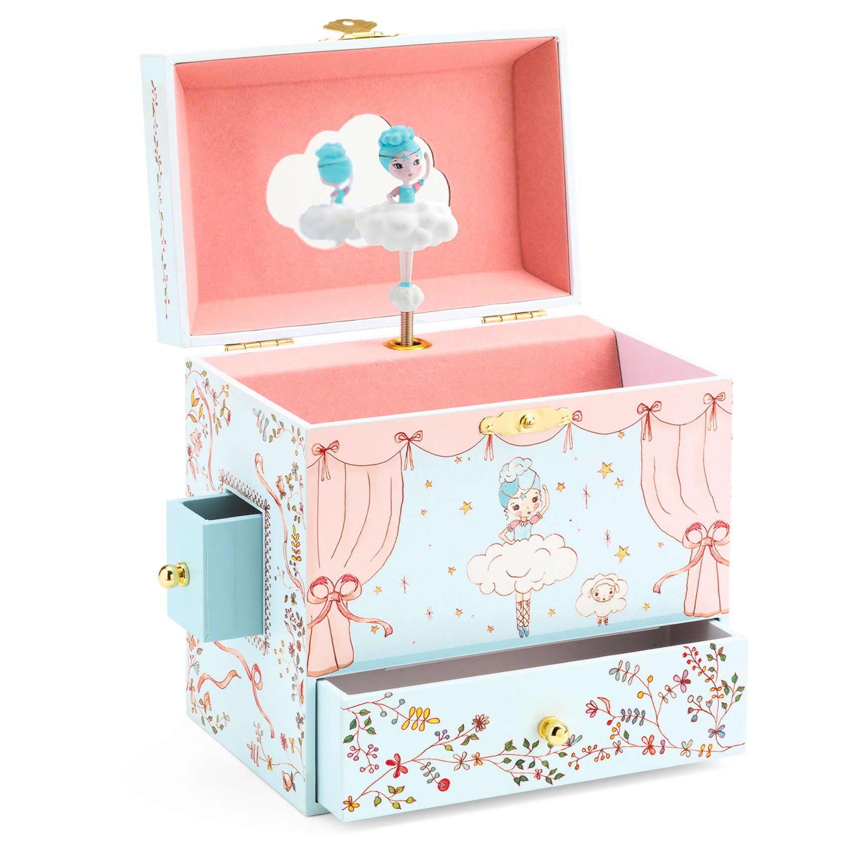 Djeco Wooden Musical Jewellery Box – Ballerina on Stage