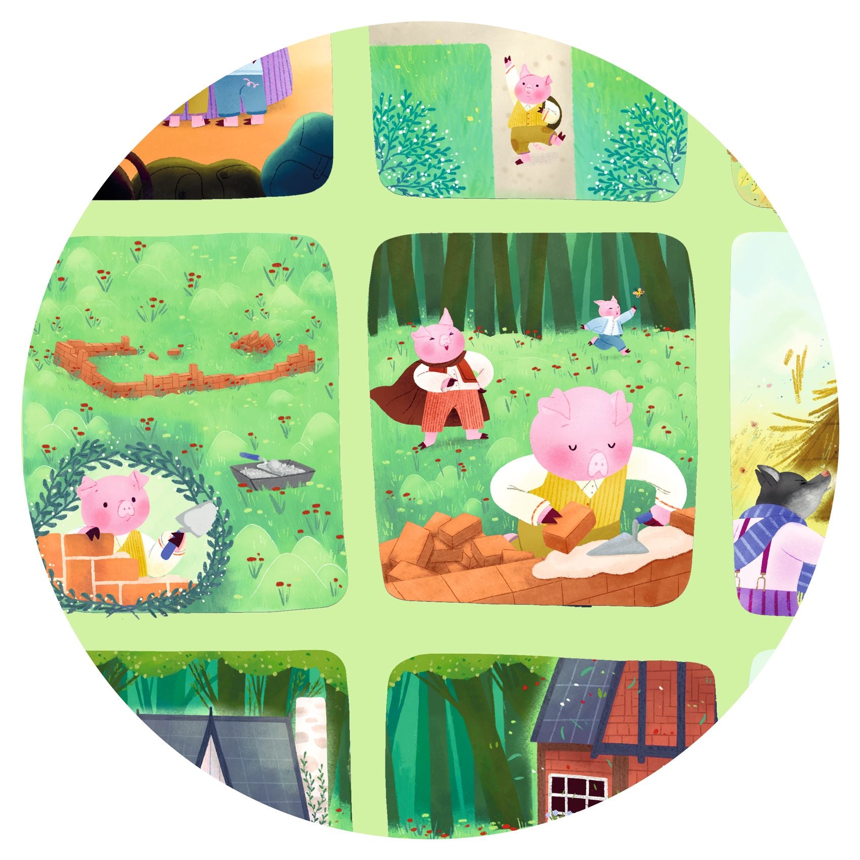 Djeco The Three Little Pigs Story Puzzle – 35 Piece