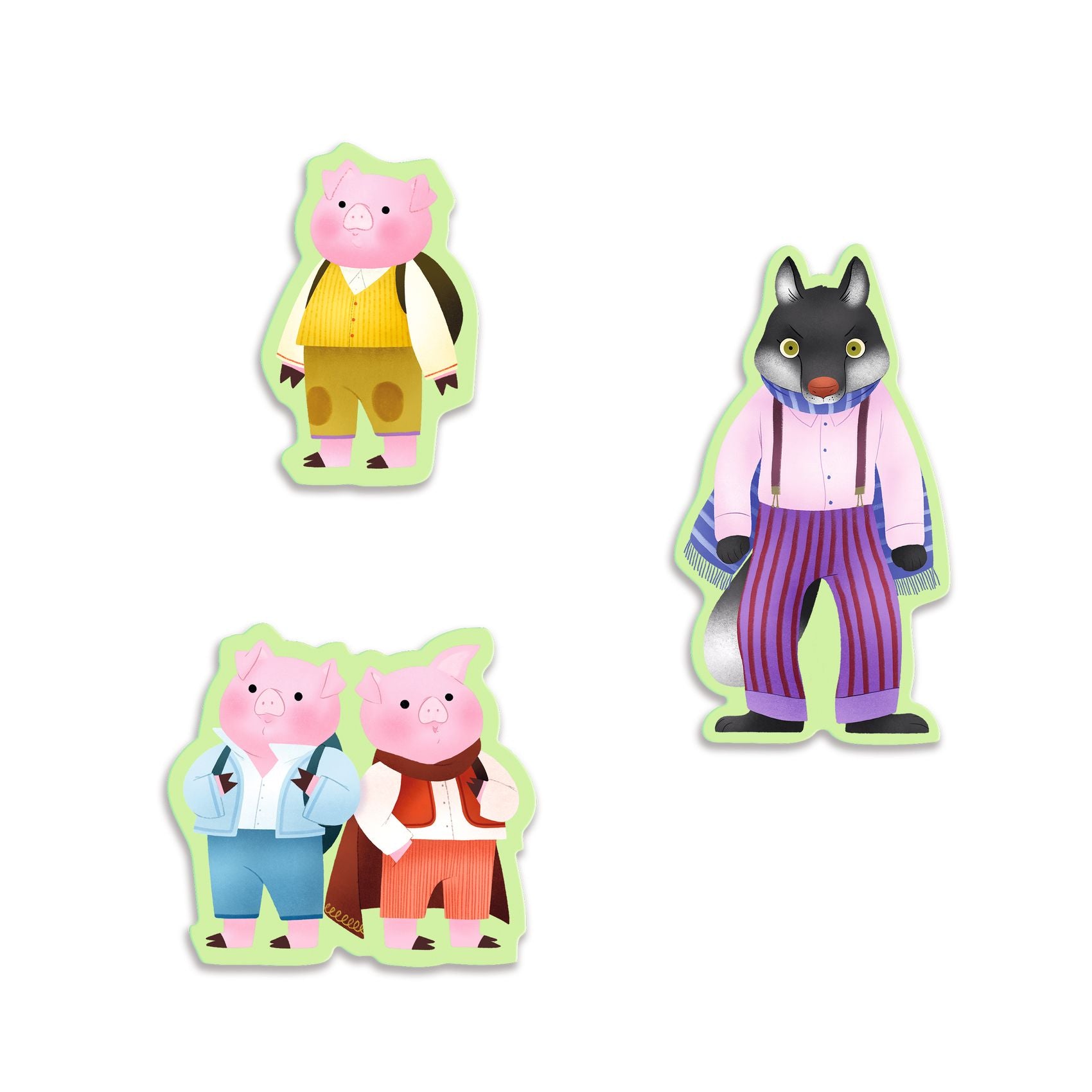 Djeco The Three Little Pigs Story Puzzle – 35 Piece