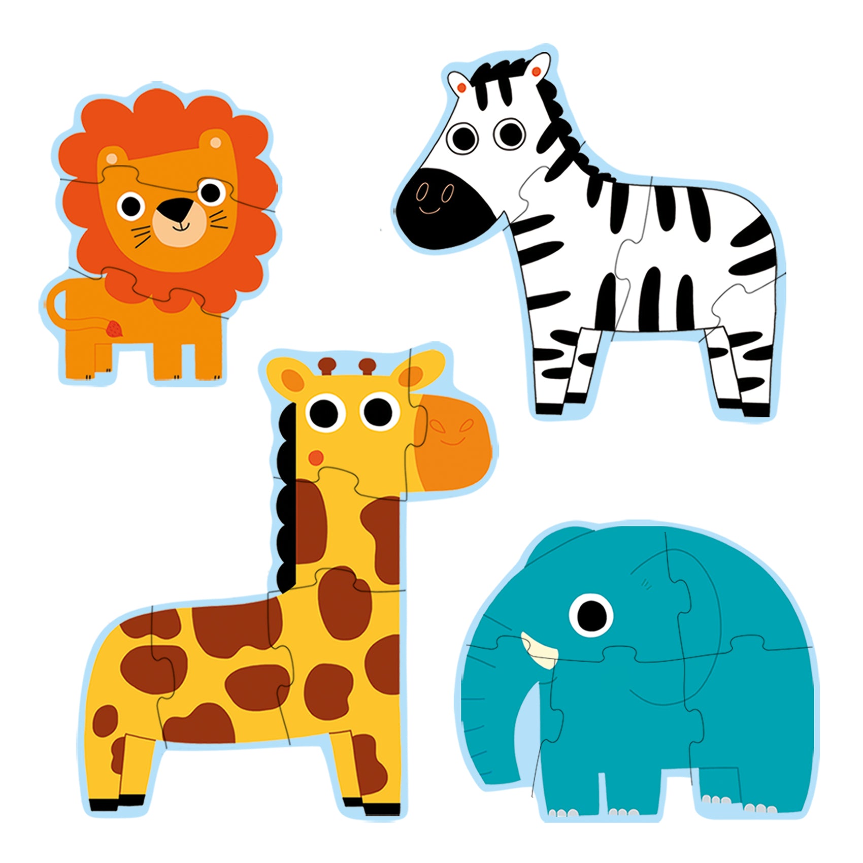 Djeco 4-in-1 Progressive Primo Puzzle – In The Jungle