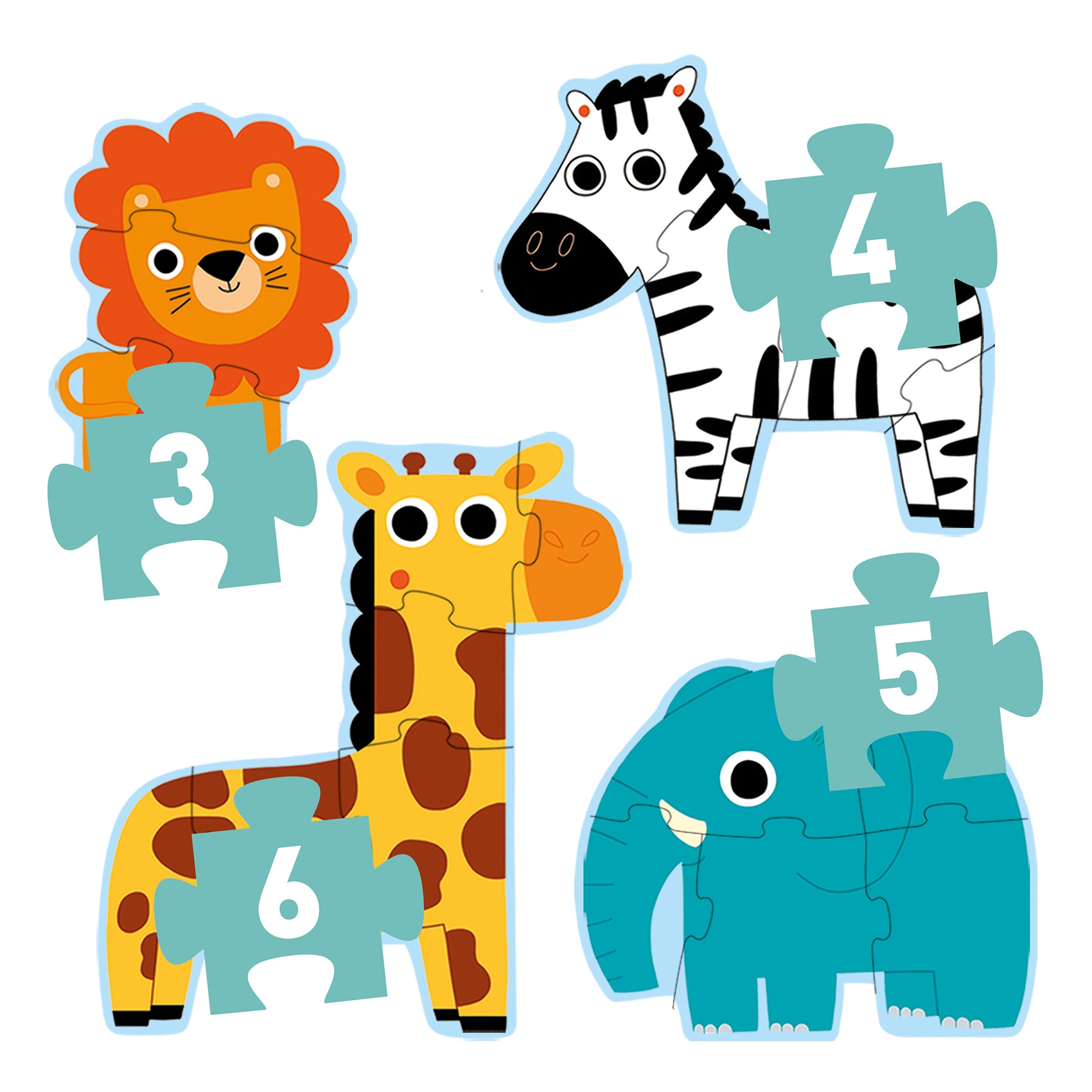 Djeco 4-in-1 Progressive Primo Puzzle – In The Jungle