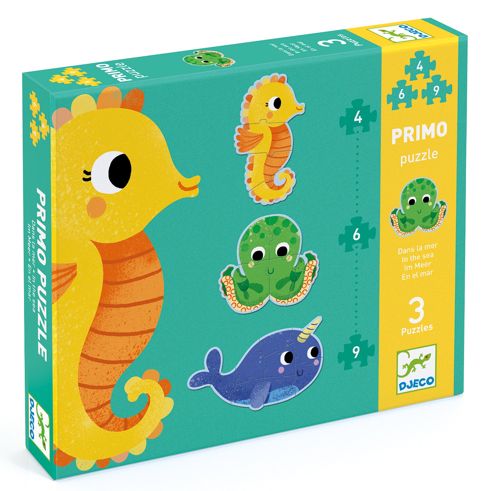 Djeco 3-in-1 Progressive Primo Puzzle – In The Sea