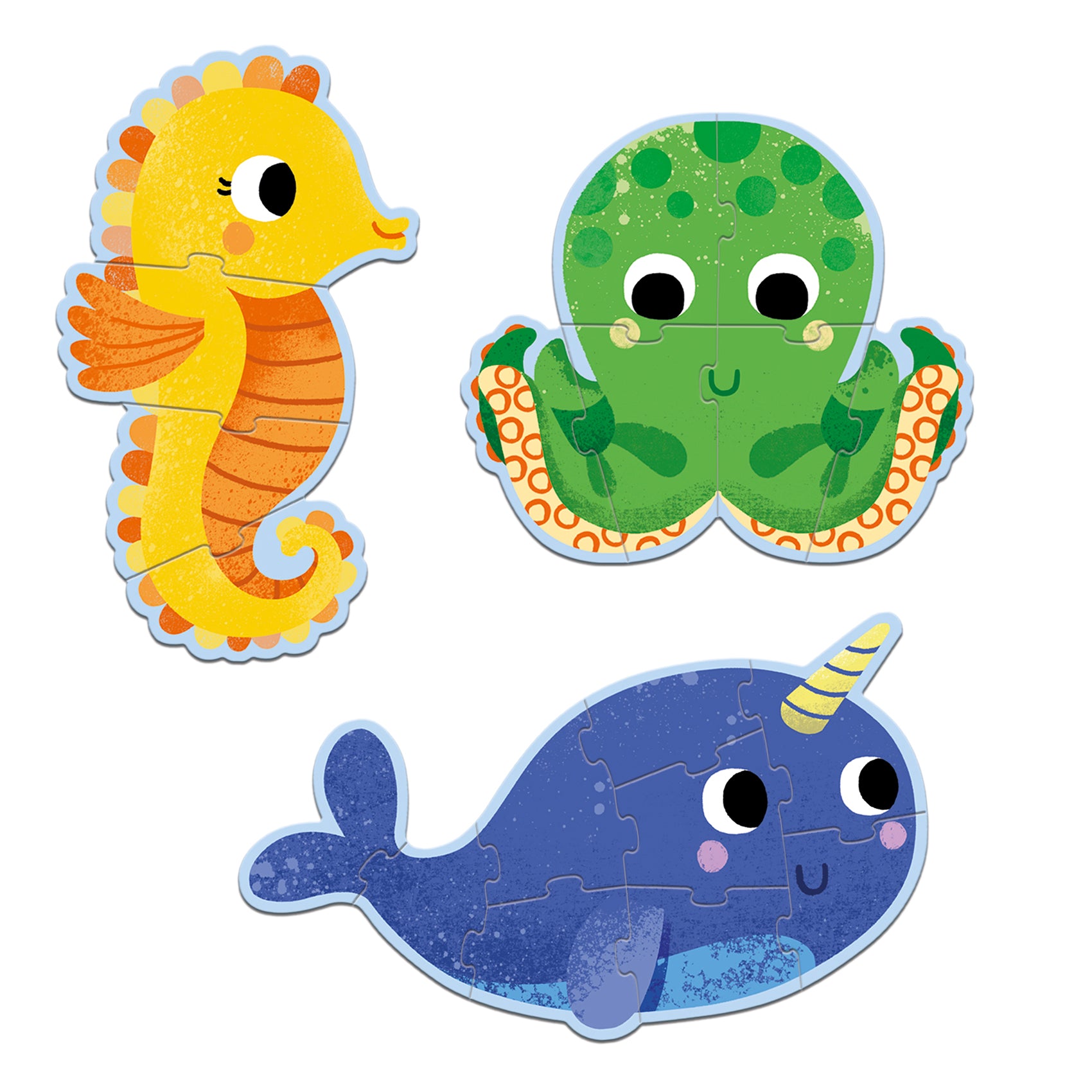 Djeco 3-in-1 Progressive Primo Puzzle – In The Sea