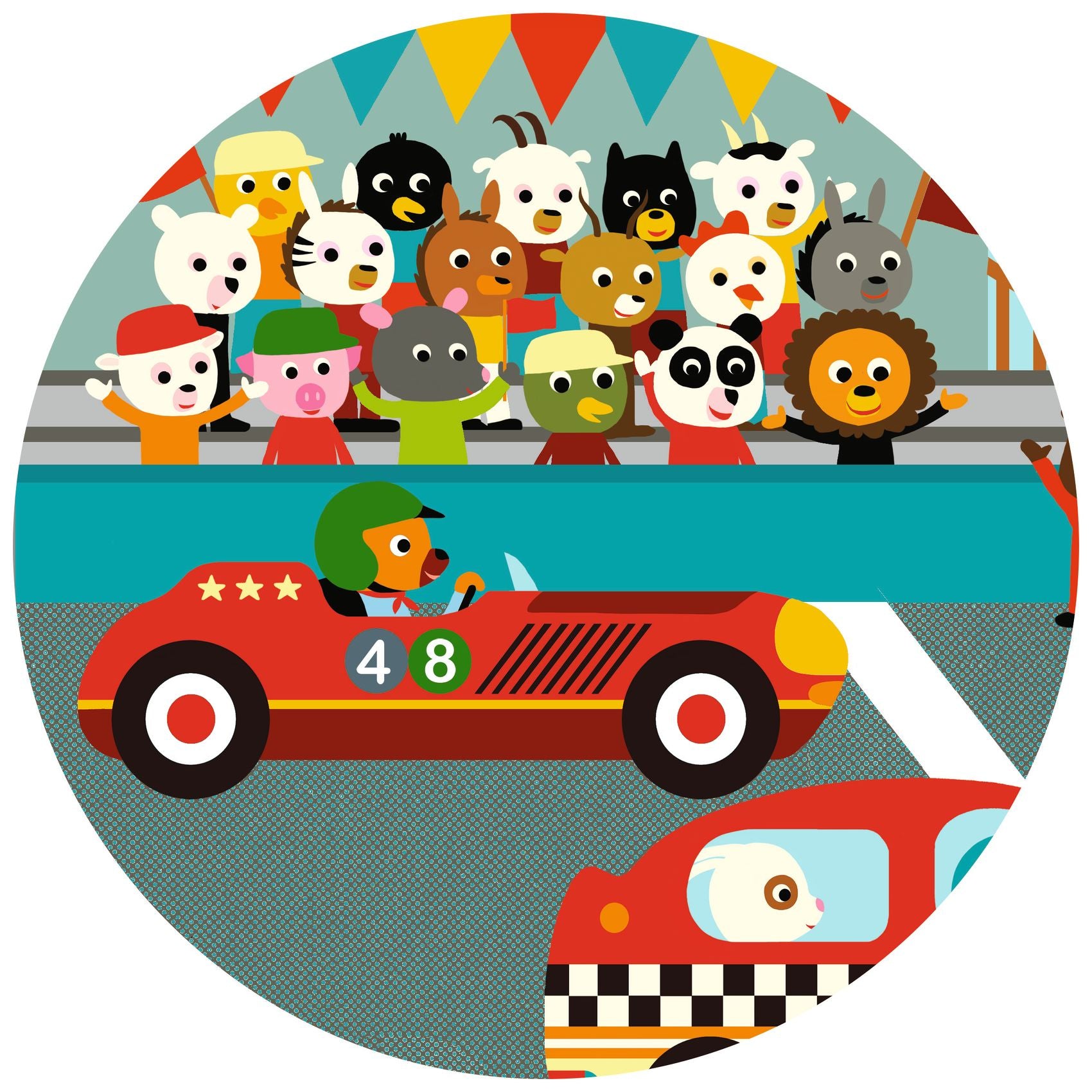 Djeco The Racing Car Puzzle – 16 Piece
