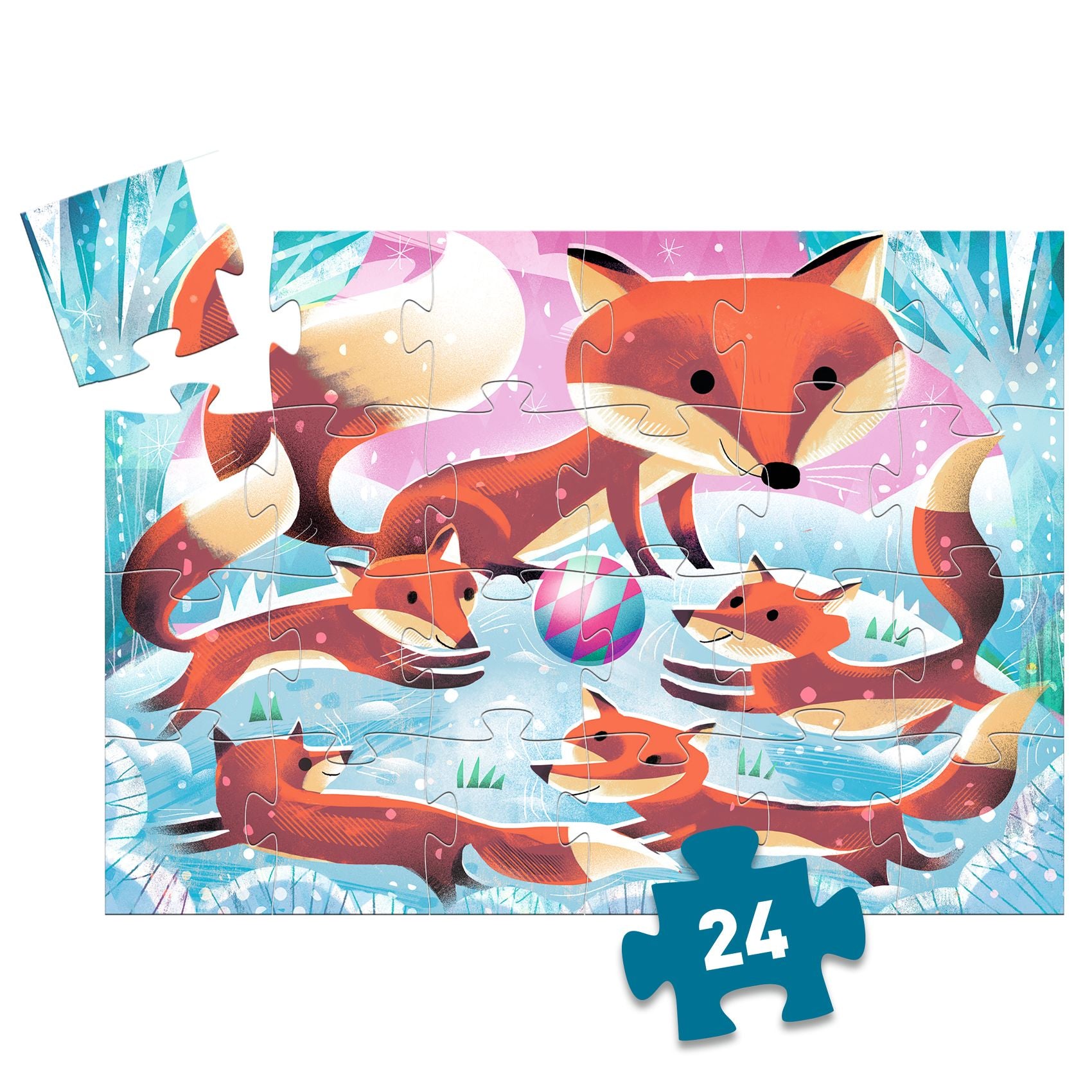 Djeco Little Fox Ginger Silhouette Puzzle – 24 Piece