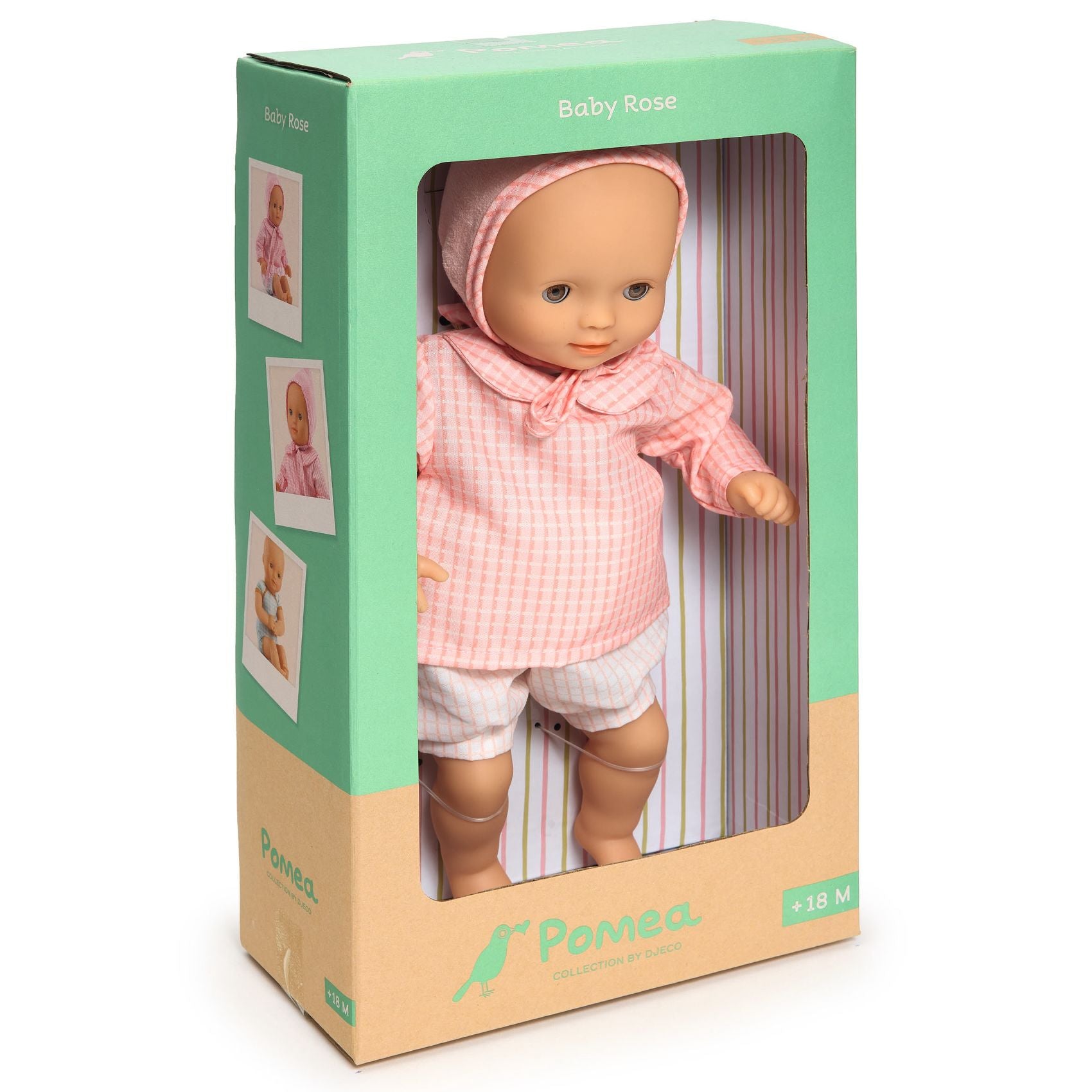 Djeco Pomea Soft Body Baby Girl Doll – Rose